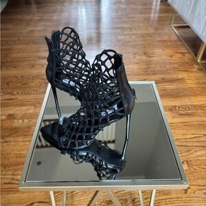 Steve Madden Black Mesh Stiletto Heels